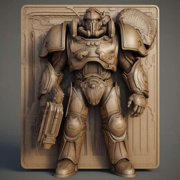 Characters (power armor 2, HERO_406) 3D models for cnc